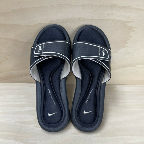 Nike Womens Comfort Footbed Memory Foam Flat Black White Slide Sandals Size 8 - Picture 5 of 7